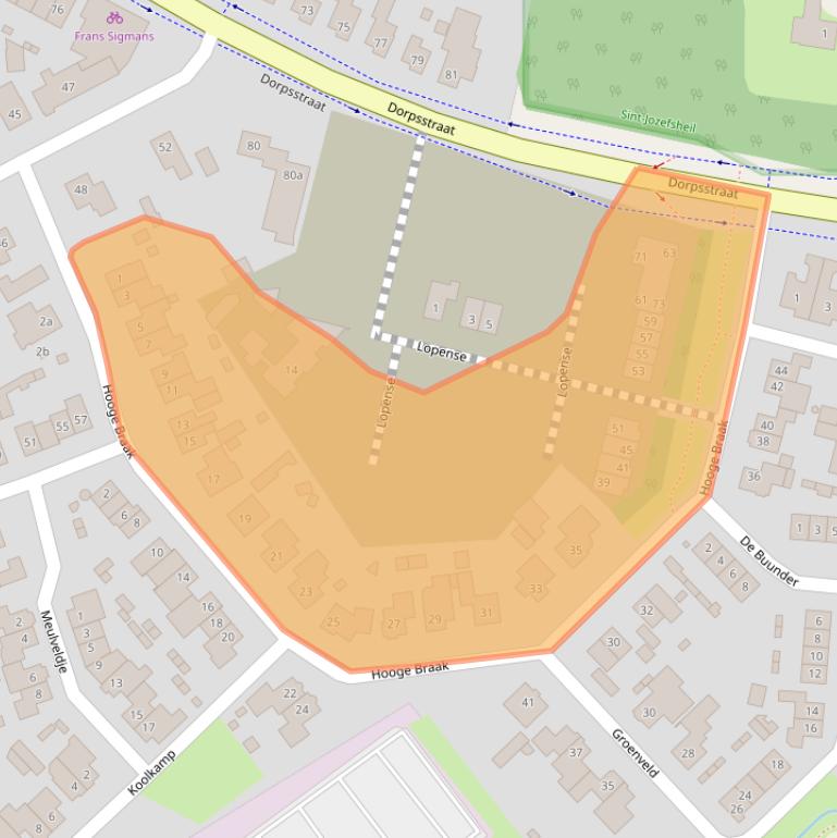 Kaart van postcodegebied 5761HB.