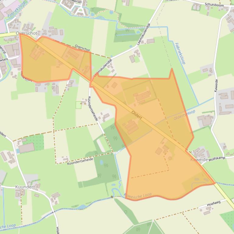 Kaart van postcodegebied 5761PA.