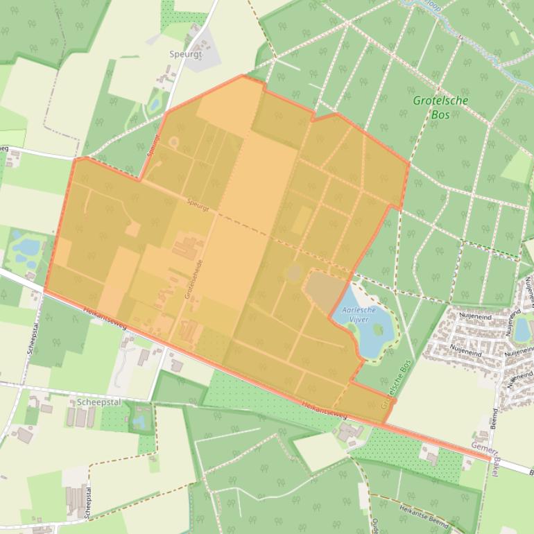 Kaart van postcodegebied 5761PX.