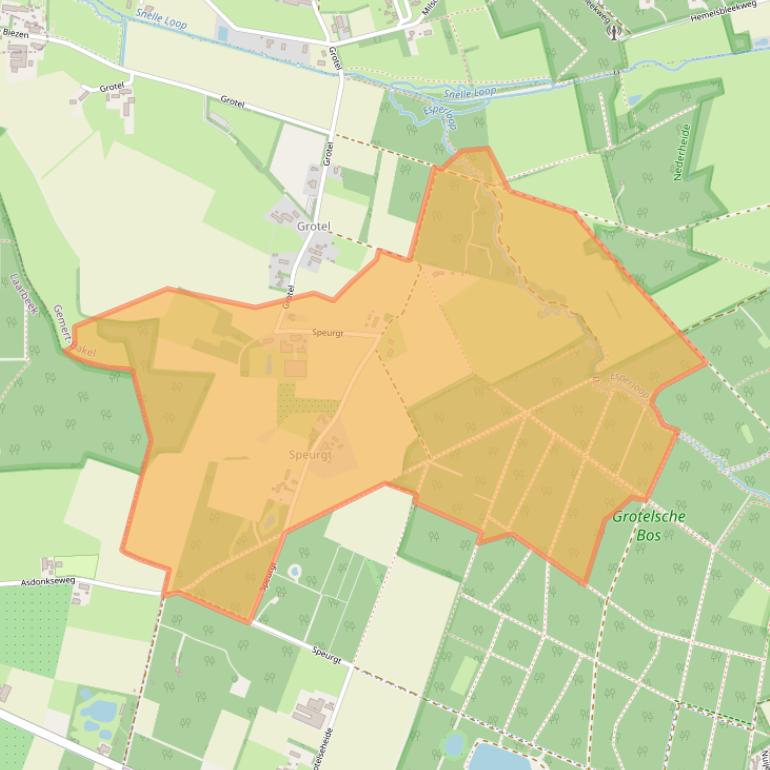 Kaart van postcodegebied 5761PZ.