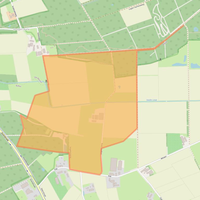 Kaart van postcodegebied 5761RC.