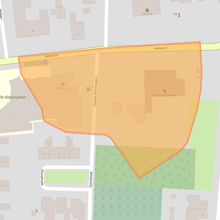 Kaart van postcodegebied 5763BG.