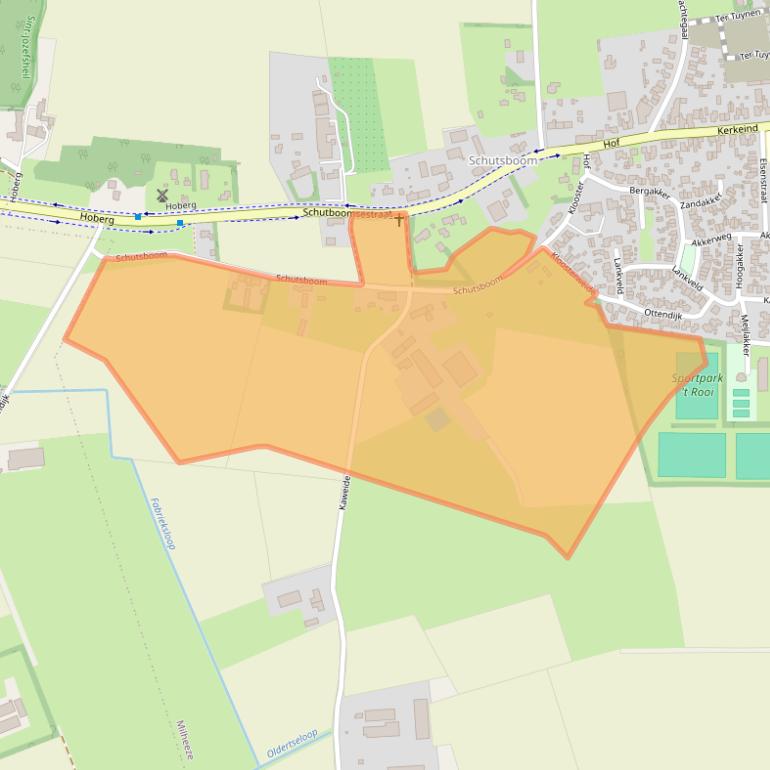 Kaart van postcodegebied 5763BP.