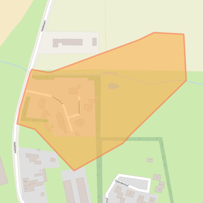 Kaart van postcodegebied 5763DE.