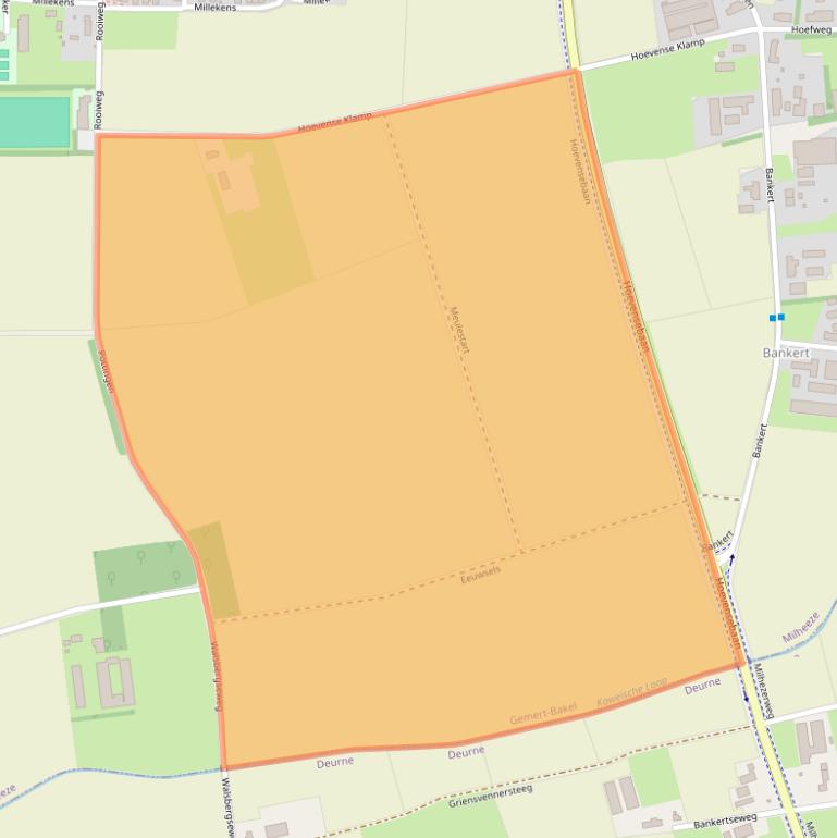 Kaart van postcodegebied 5763RC.