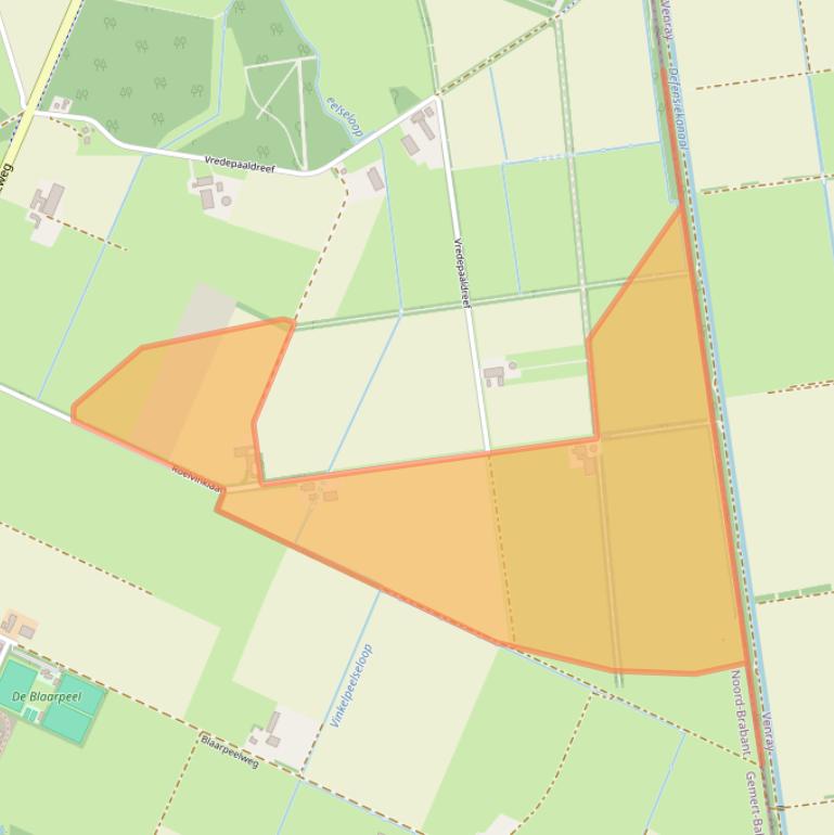 Kaart van postcodegebied 5764PN.