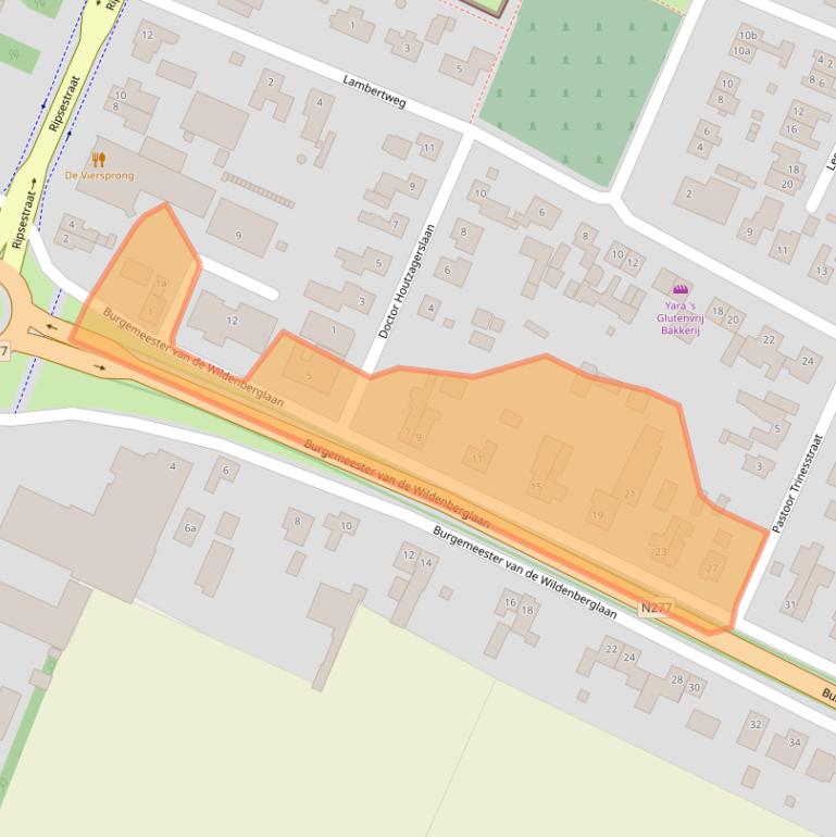 Kaart van postcodegebied 5764RB.