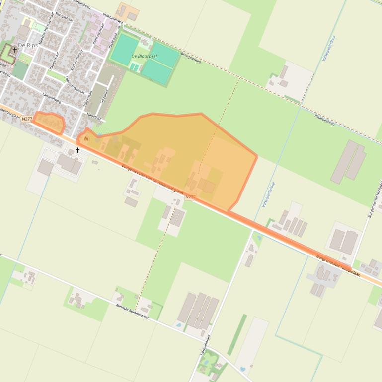 Kaart van postcodegebied 5764RC.