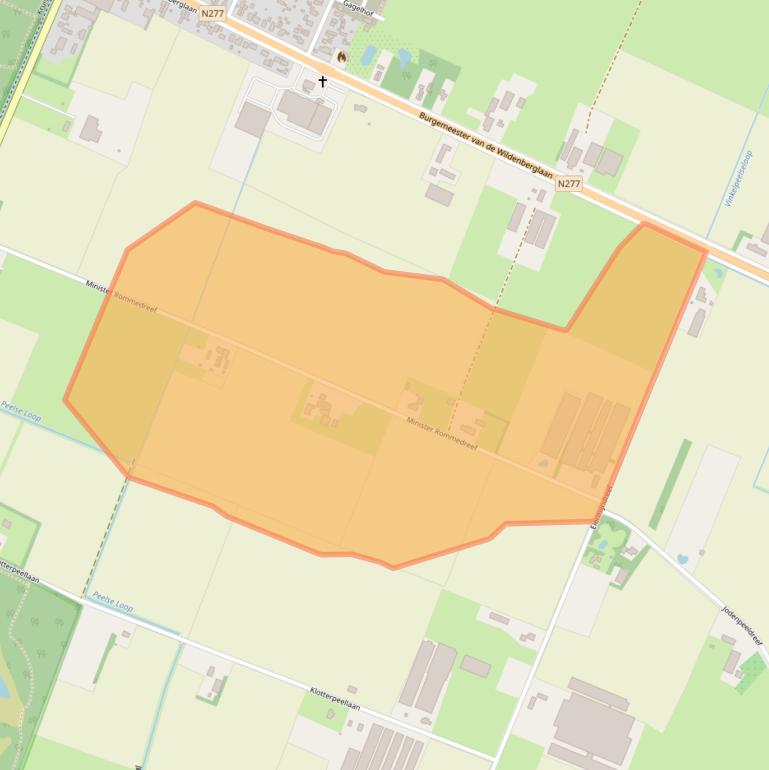 Kaart van postcodegebied 5764RJ.