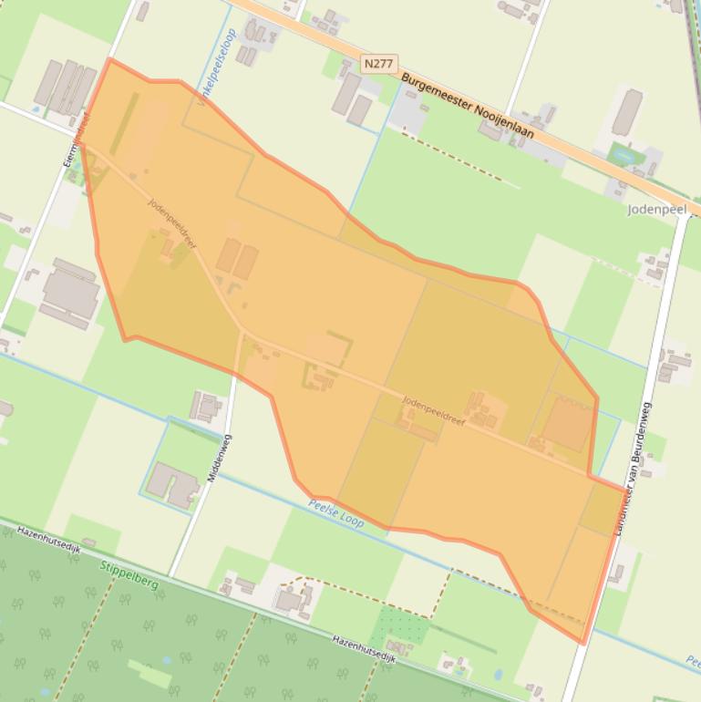 Kaart van postcodegebied 5764RL.