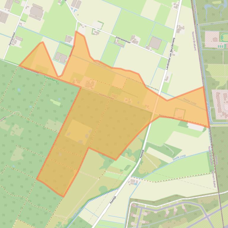 Kaart van postcodegebied 5764RP.