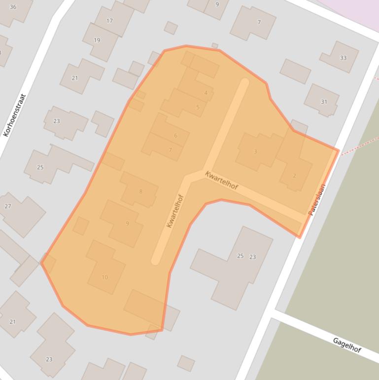 Kaart van postcodegebied 5764SG.