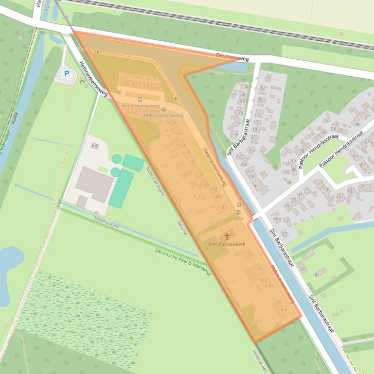 Kaart van postcodegebied 5766PB.