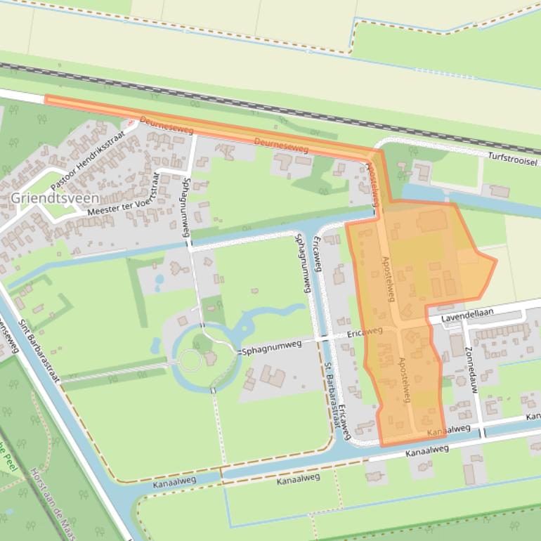 Kaart van postcodegebied 5766PM.