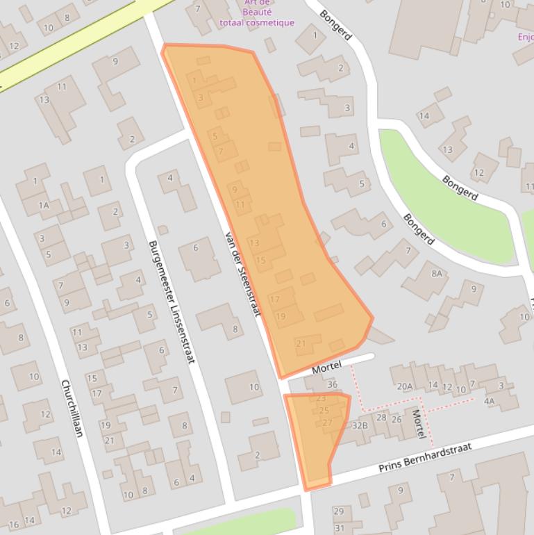 Kaart van postcodegebied 5768AH.