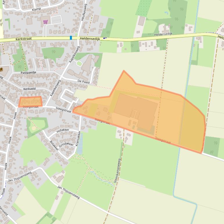 Kaart van postcodegebied 5768AT.