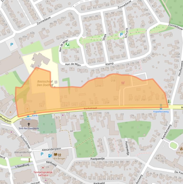 Kaart van postcodegebied 5768BH.