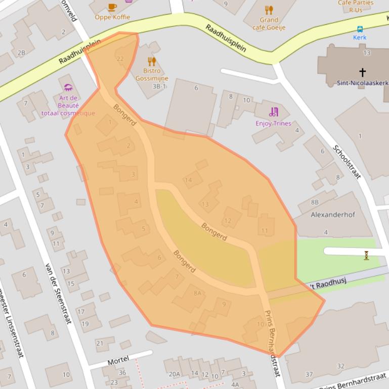 Kaart van postcodegebied 5768BL.