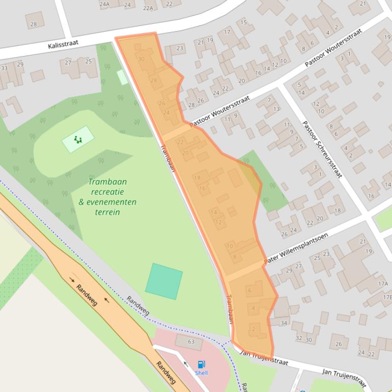 Kaart van postcodegebied 5768CR.