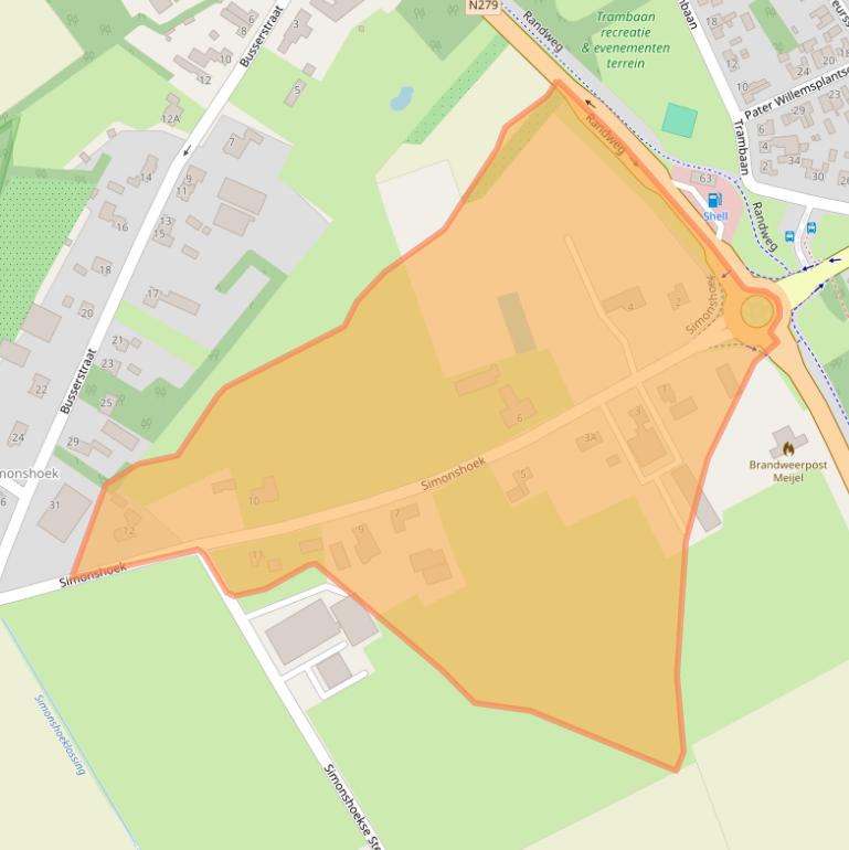 Kaart van postcodegebied 5768CS.