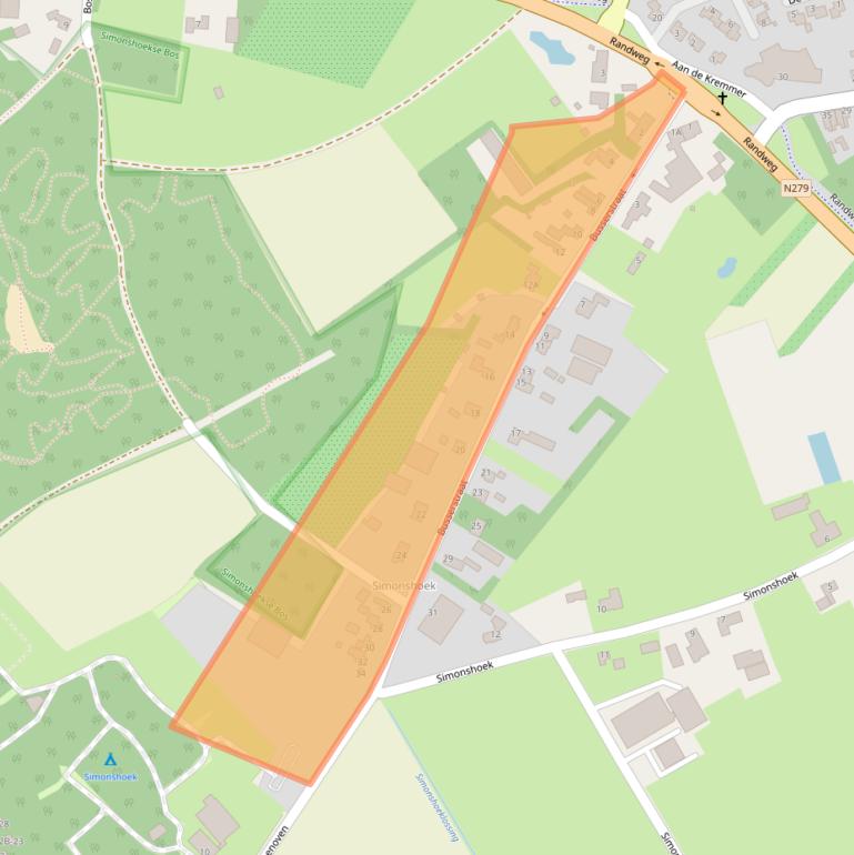 Kaart van postcodegebied 5768CV.