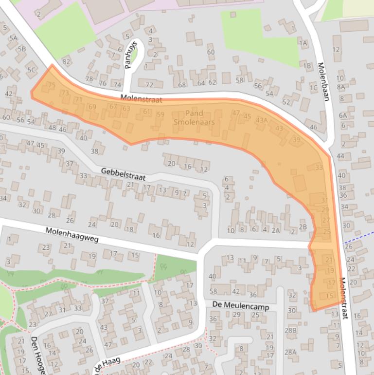 Kaart van postcodegebied 5768EB.