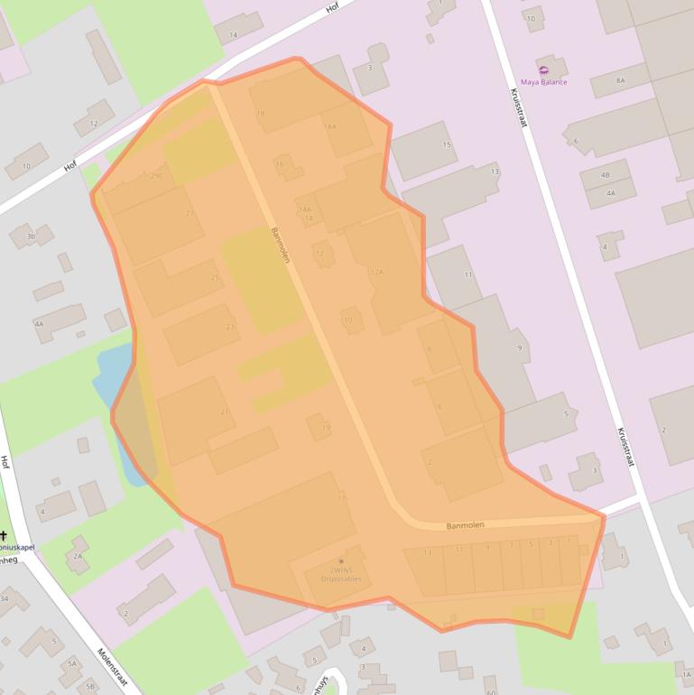 Kaart van postcodegebied 5768ET.