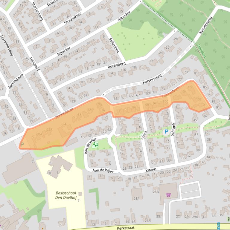 Kaart van postcodegebied 5768GG.