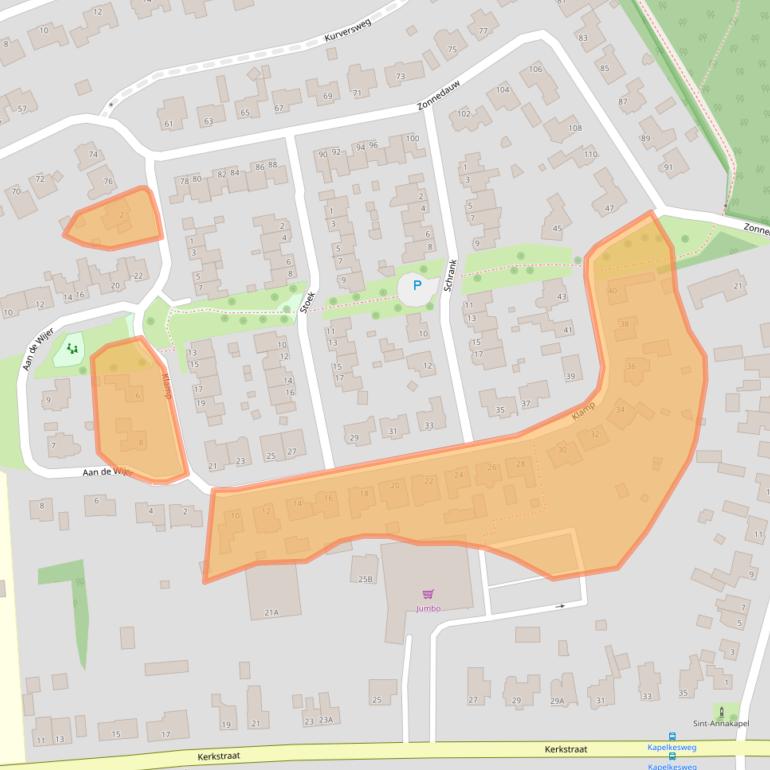 Kaart van postcodegebied 5768GJ.