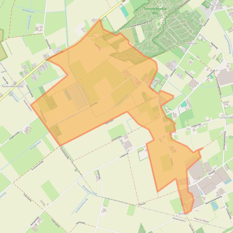 Kaart van postcodegebied 5768PR.