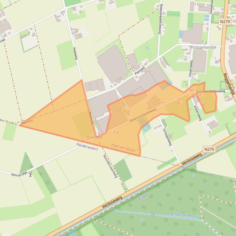 Kaart van postcodegebied 5768PX.