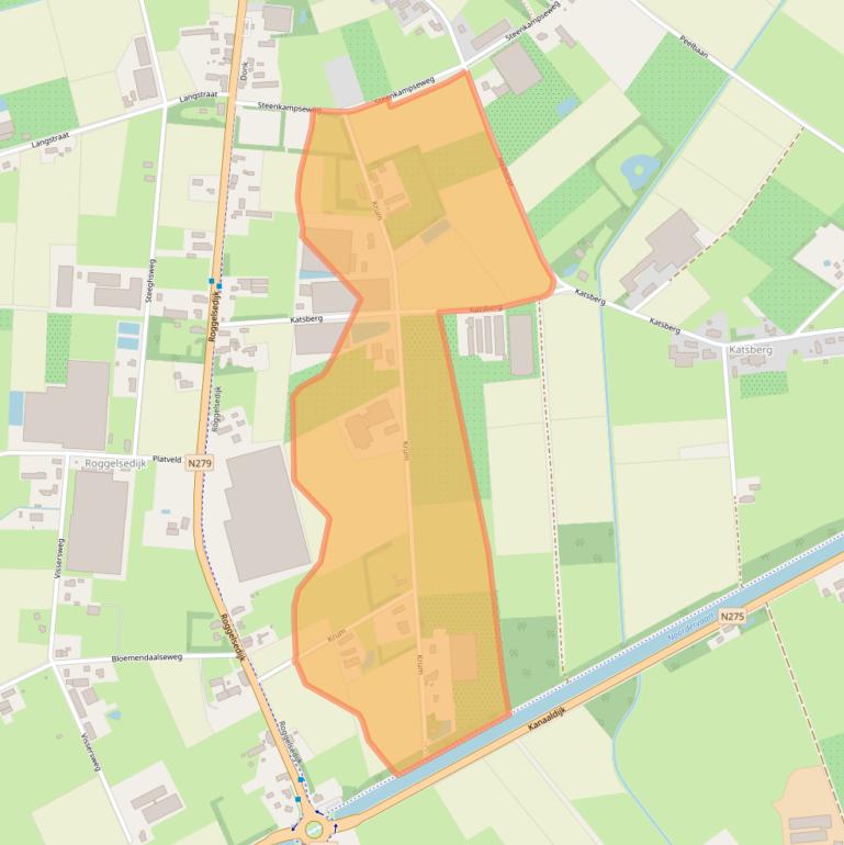 Kaart van postcodegebied 5768RG.