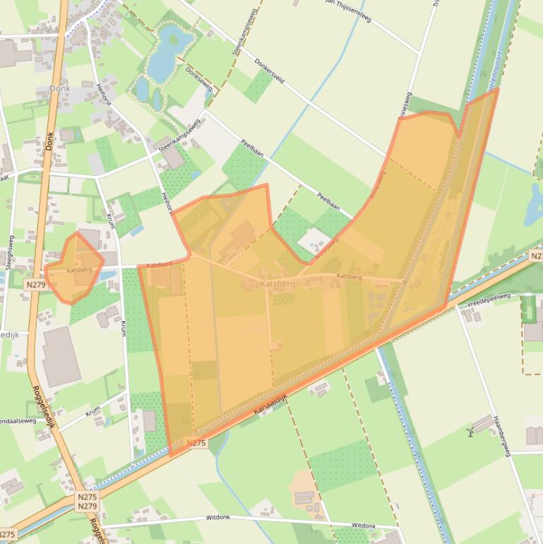 Kaart van postcodegebied 5768RH.