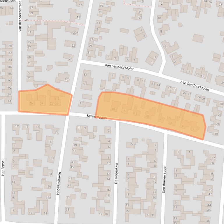 Kaart van postcodegebied 5768VM.