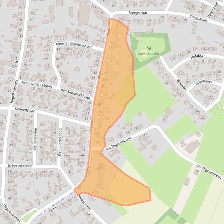 Kaart van postcodegebied 5768VN.