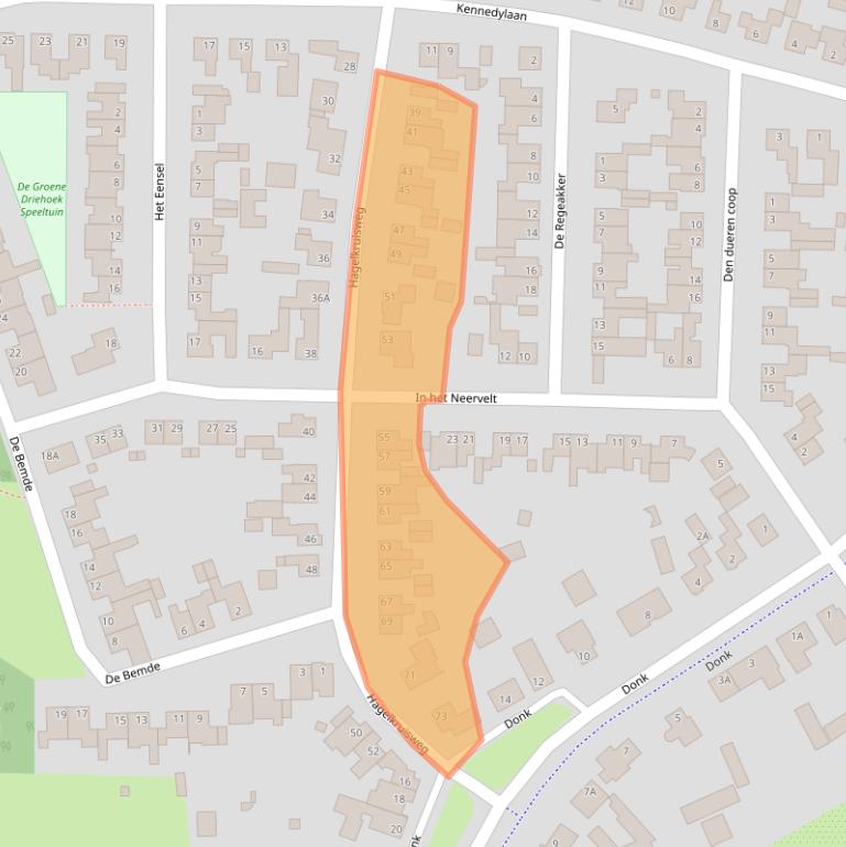 Kaart van postcodegebied 5768VW.