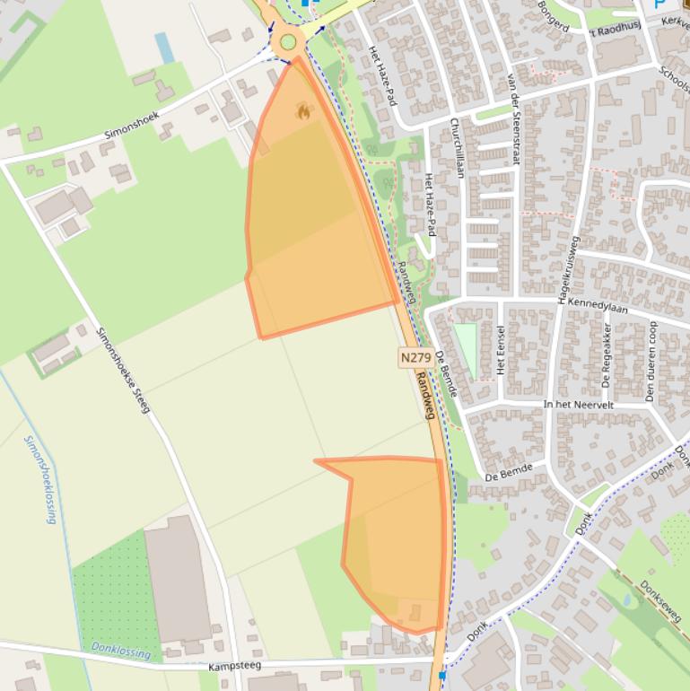 Kaart van postcodegebied 5768XL.