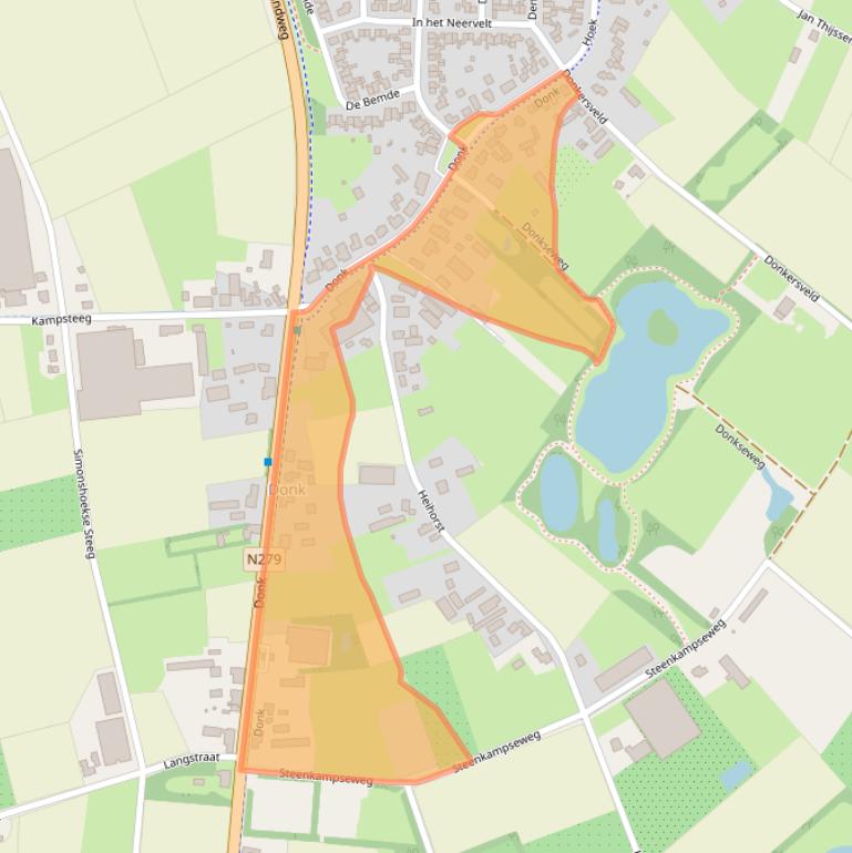 Kaart van postcodegebied 5768XM.