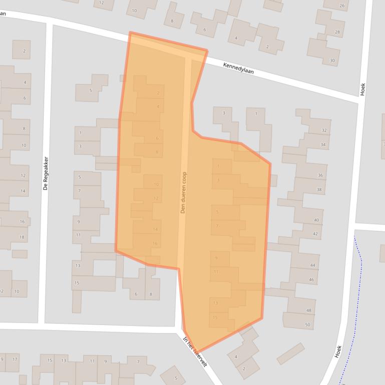 Kaart van postcodegebied 5768XT.