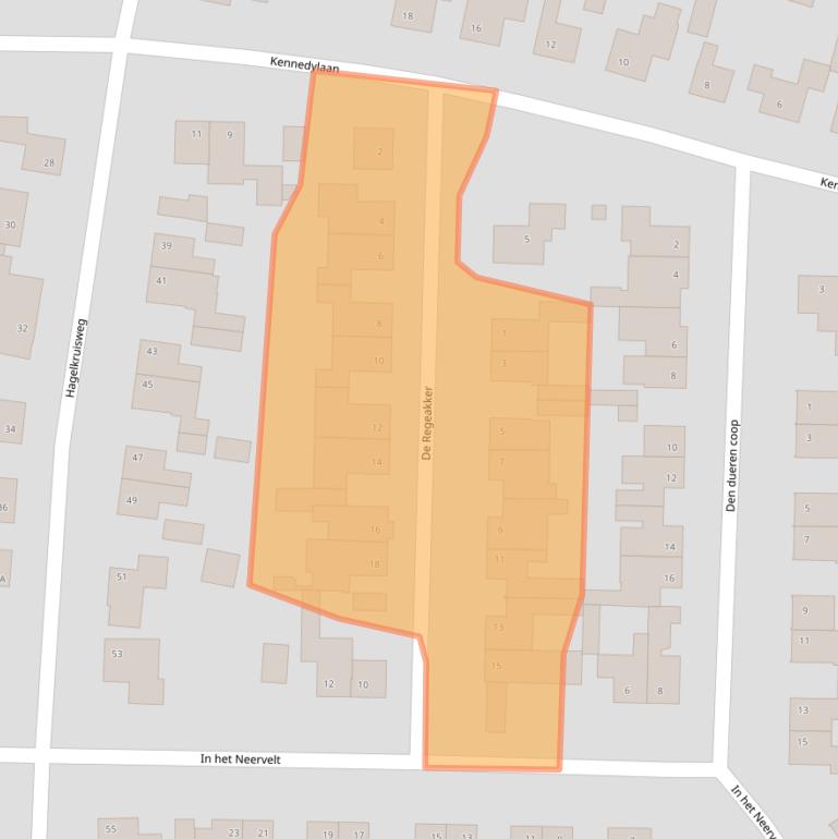 Kaart van postcodegebied 5768XV.