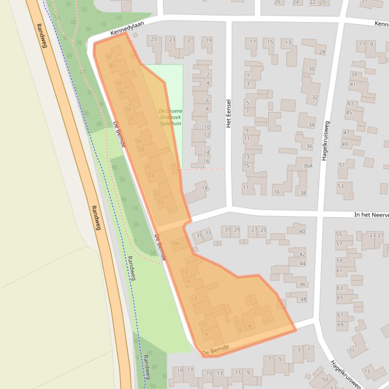 Kaart van postcodegebied 5768XX.