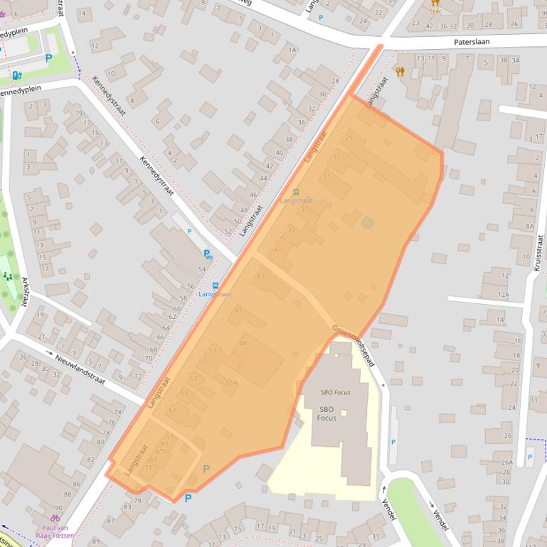 Kaart van postcodegebied 5801AB.