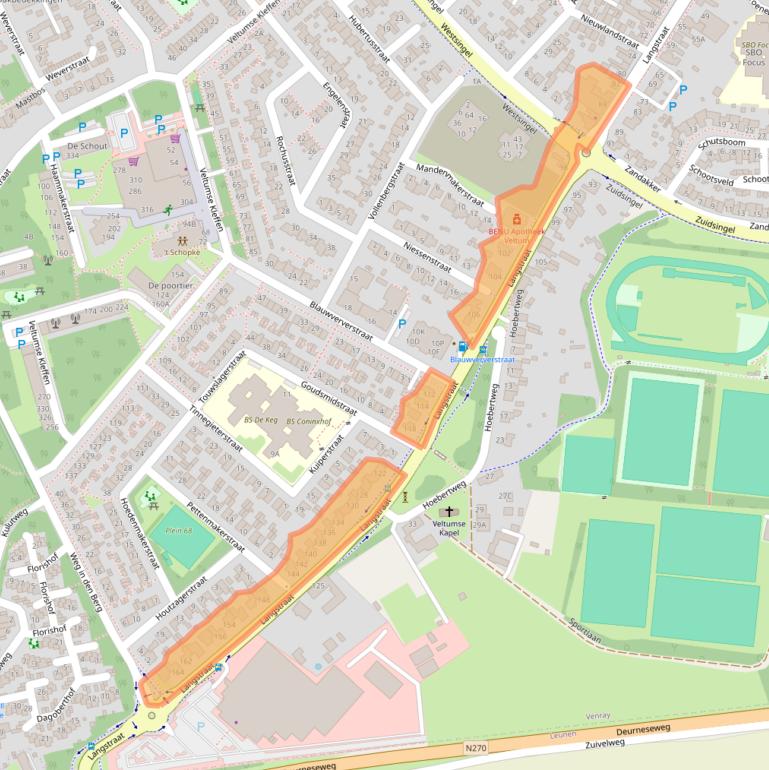 Kaart van postcodegebied 5801AG.