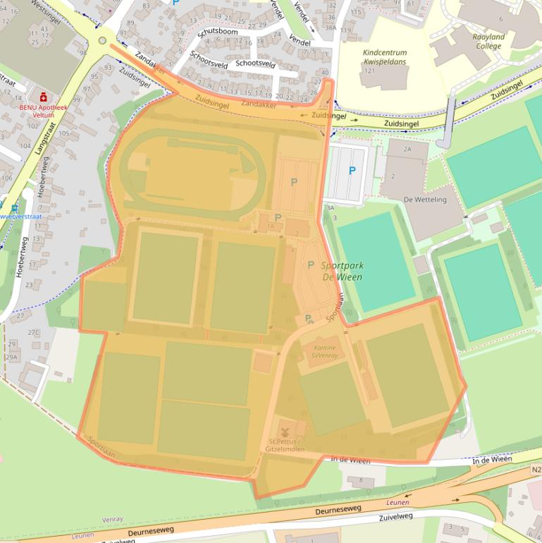 Kaart van postcodegebied 5801AH.
