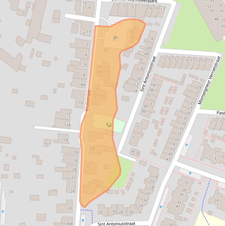 Kaart van postcodegebied 5801AL.