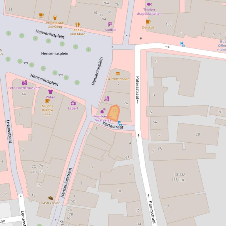 Kaart van postcodegebied 5801AZ.