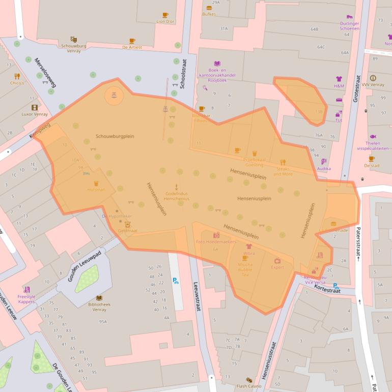 Kaart van postcodegebied 5801BB.