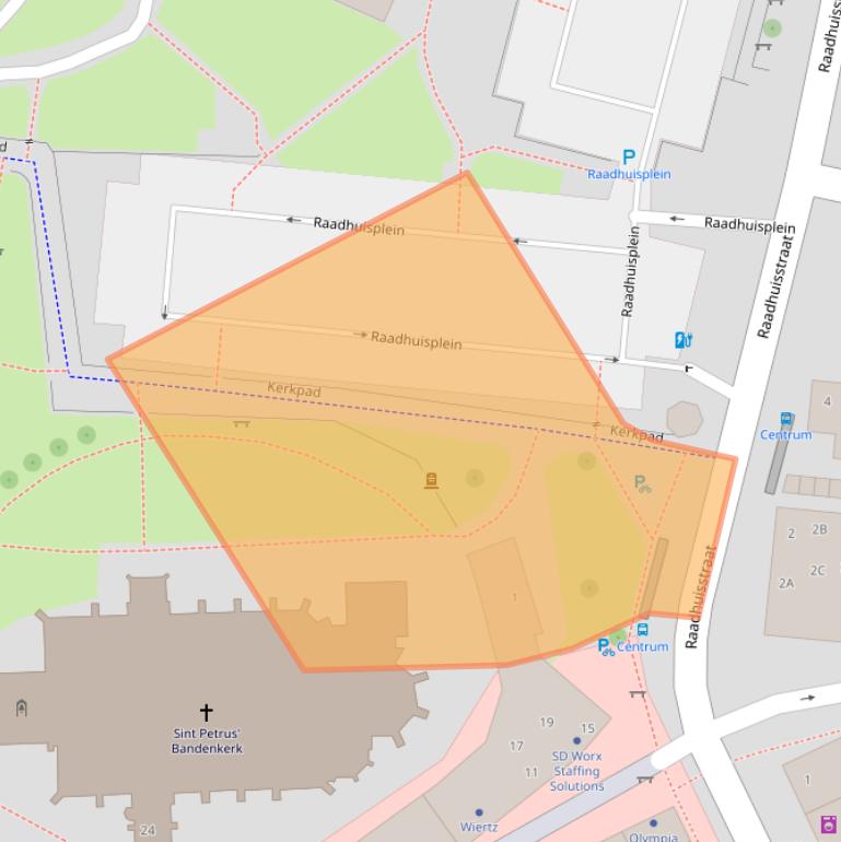 Kaart van postcodegebied 5801BK.