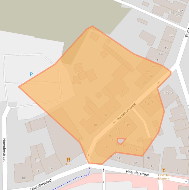 Kaart van postcodegebied 5801CN.