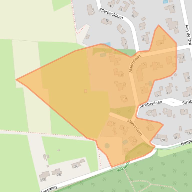 Kaart van postcodegebied 5801DC.